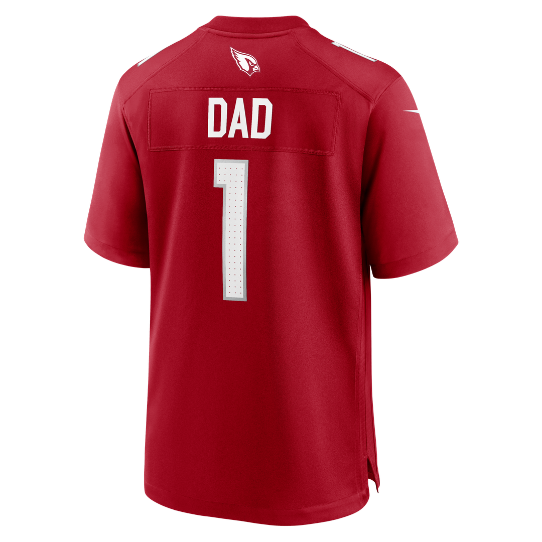 Arizona Cardinals Number 1 Dad Nike Cardinal Game Jersey