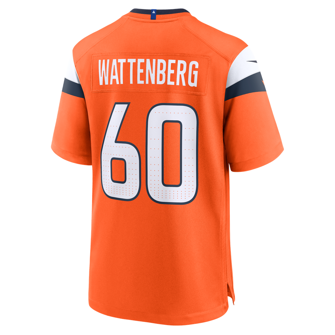 Denver Broncos Luke Wattenberg Nike Orange Team Game Jersey