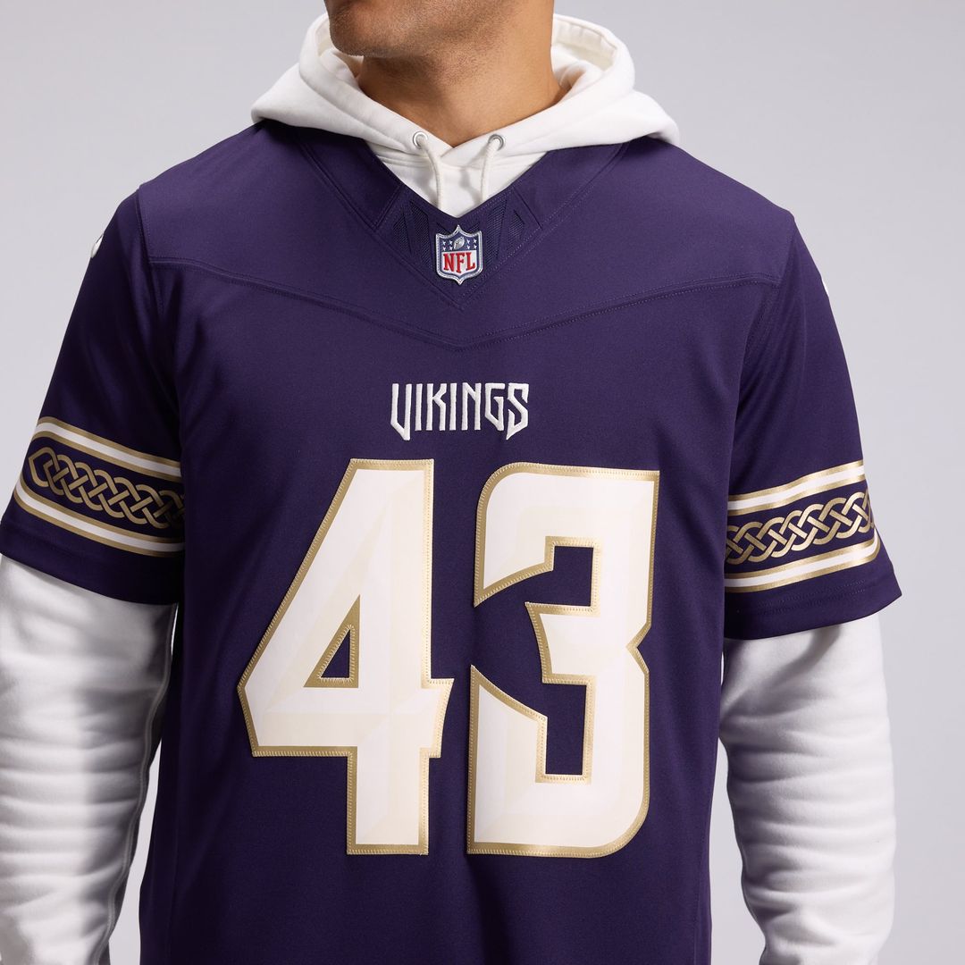 Minnesota Vikings Andrew Van Ginkel Nike Purple 2026 Rivalries Collection Stitched Limited Jersey