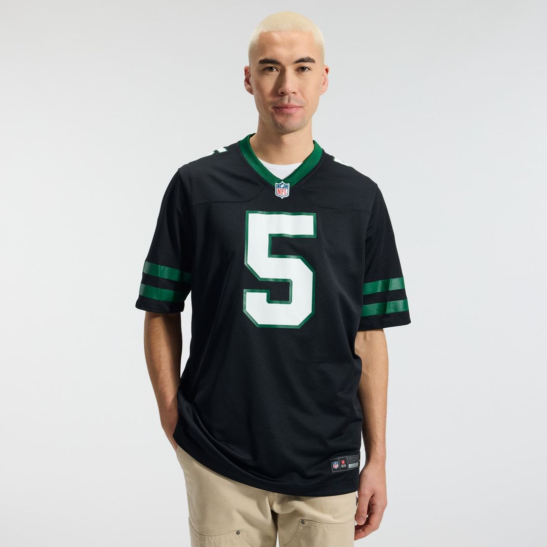 New York Jets Garrett Wilson Nike Legacy Green Game Jersey