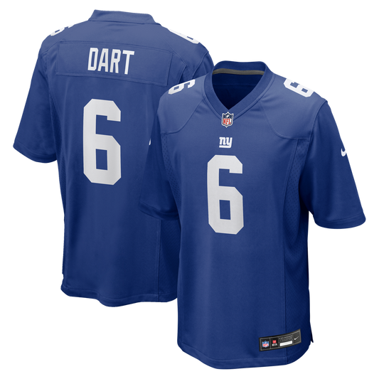 New York Giants Jaxson Dart Nike Royal Team Game Jersey