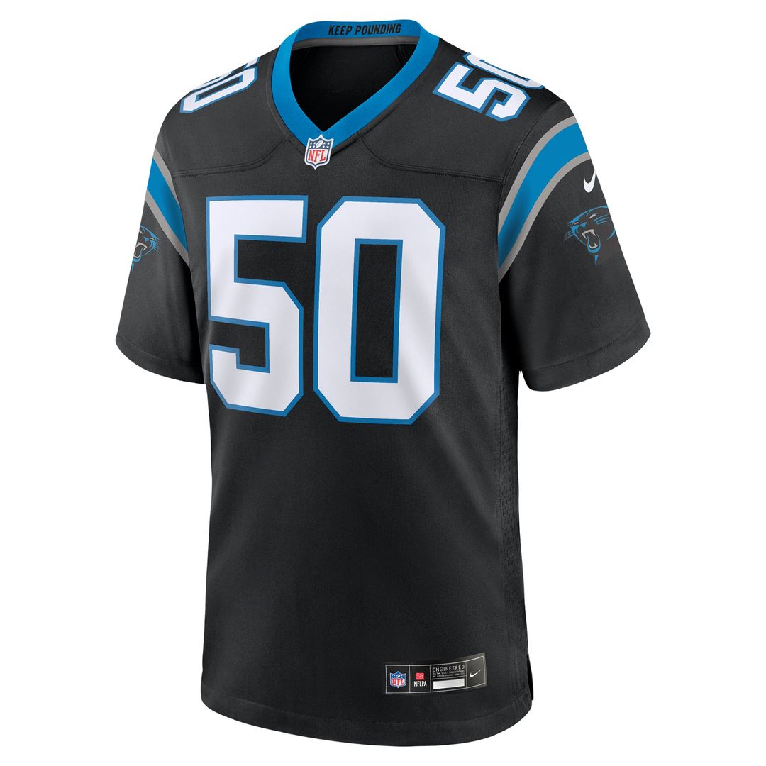 Carolina Panthers Robert Hunt Nike Black Game Jersey