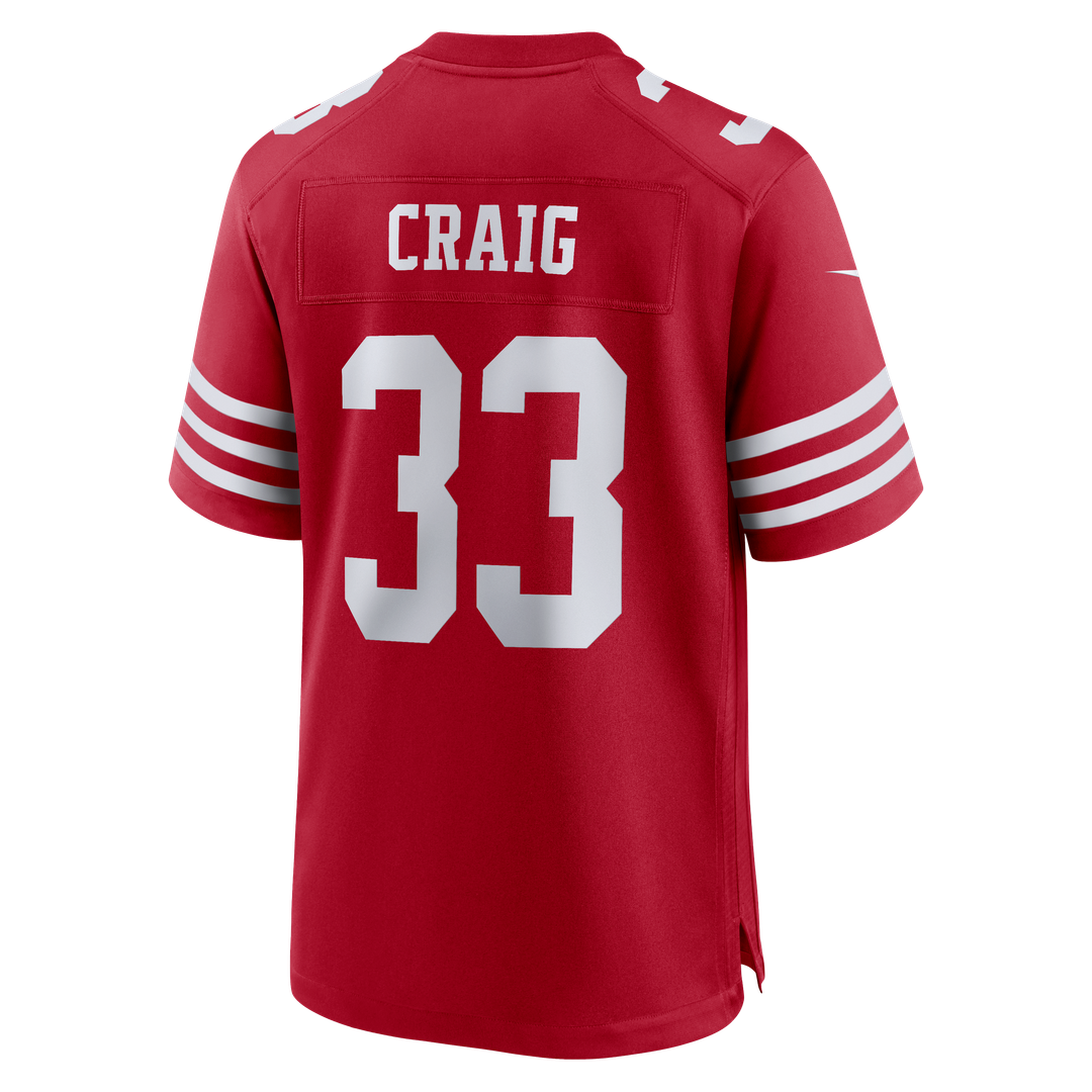 San Francisco 49ers Roger Craig Nike Scarlet Team Retired Game Jersey
