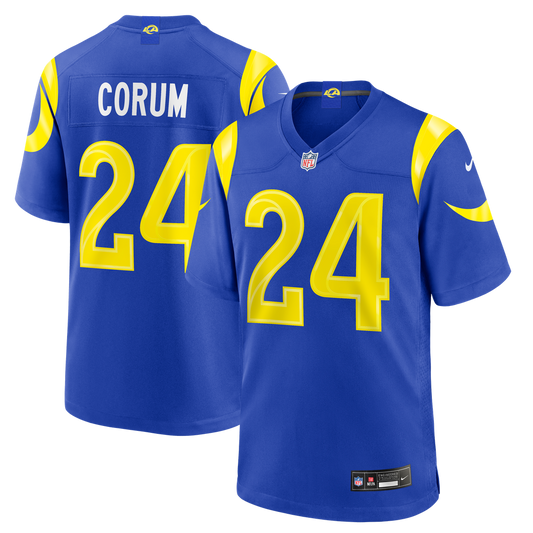 Los Angeles Rams Blake Corum Nike Royal Game Jersey