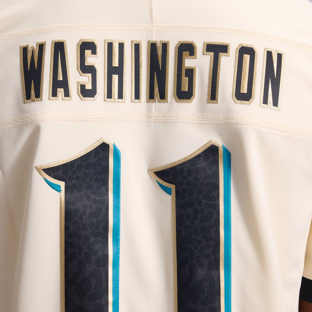Jacksonville Jaguars Parker Washington Nike Natural 2026 Rivalries Collection Stitched Limited Jersey