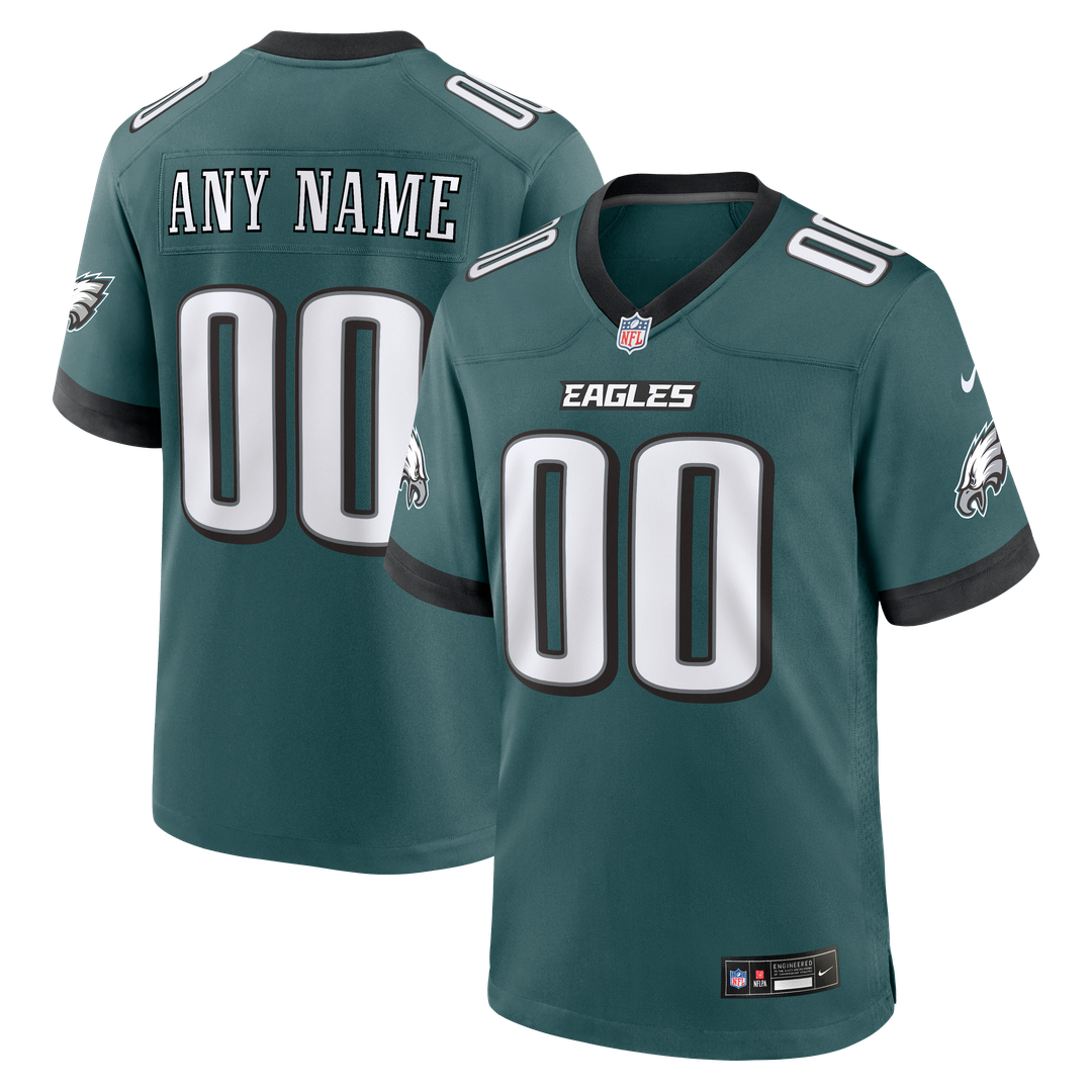 Philadelphia Eagles Nike Black Alternate Custom Game Jersey