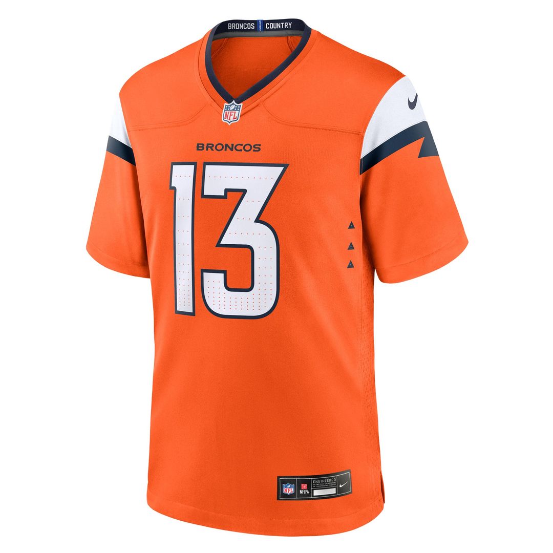 Denver Broncos Pat Bryant Nike Orange Team Game Jersey