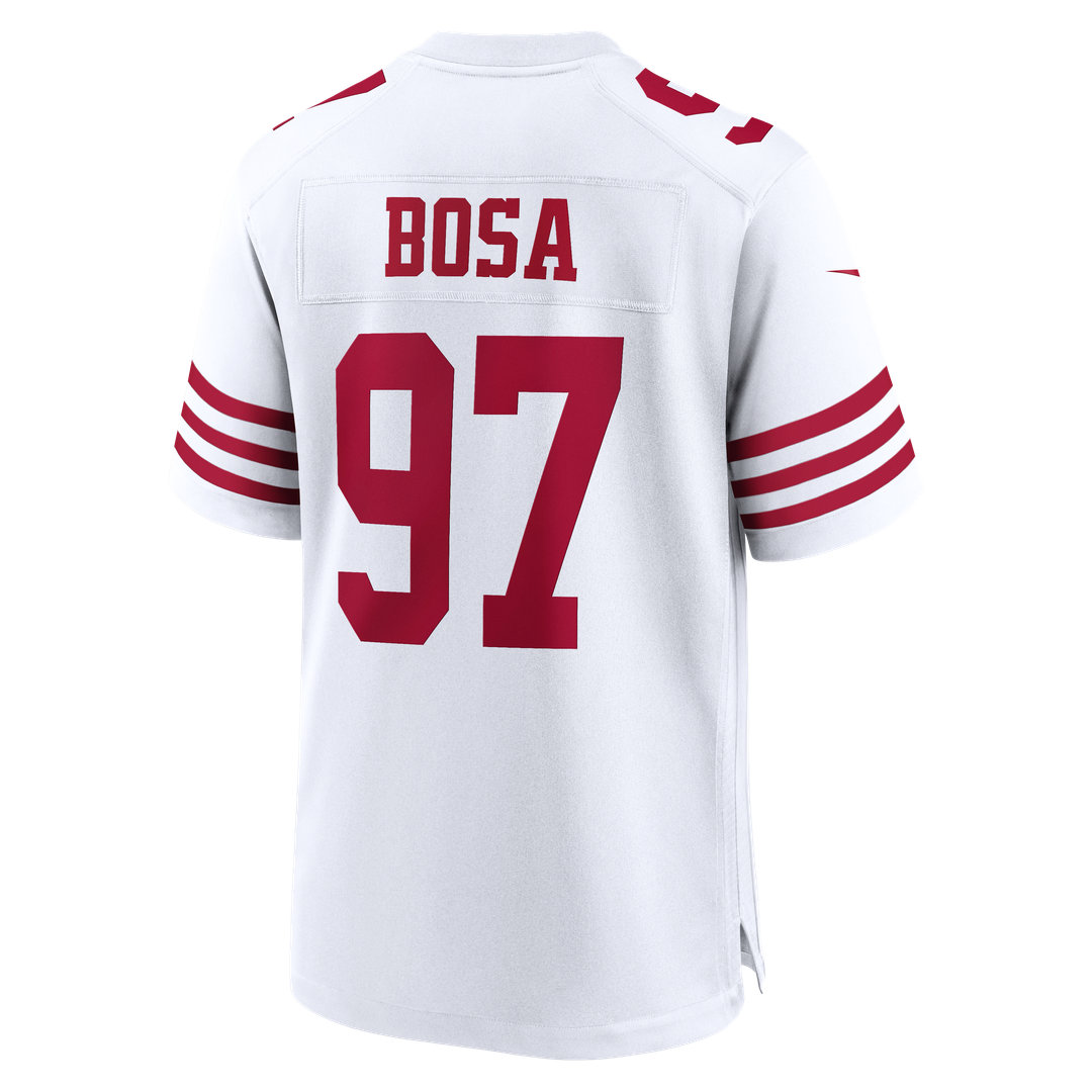 San Francisco 49ers Nick Bosa Nike White 80th Anniversary Game Jersey