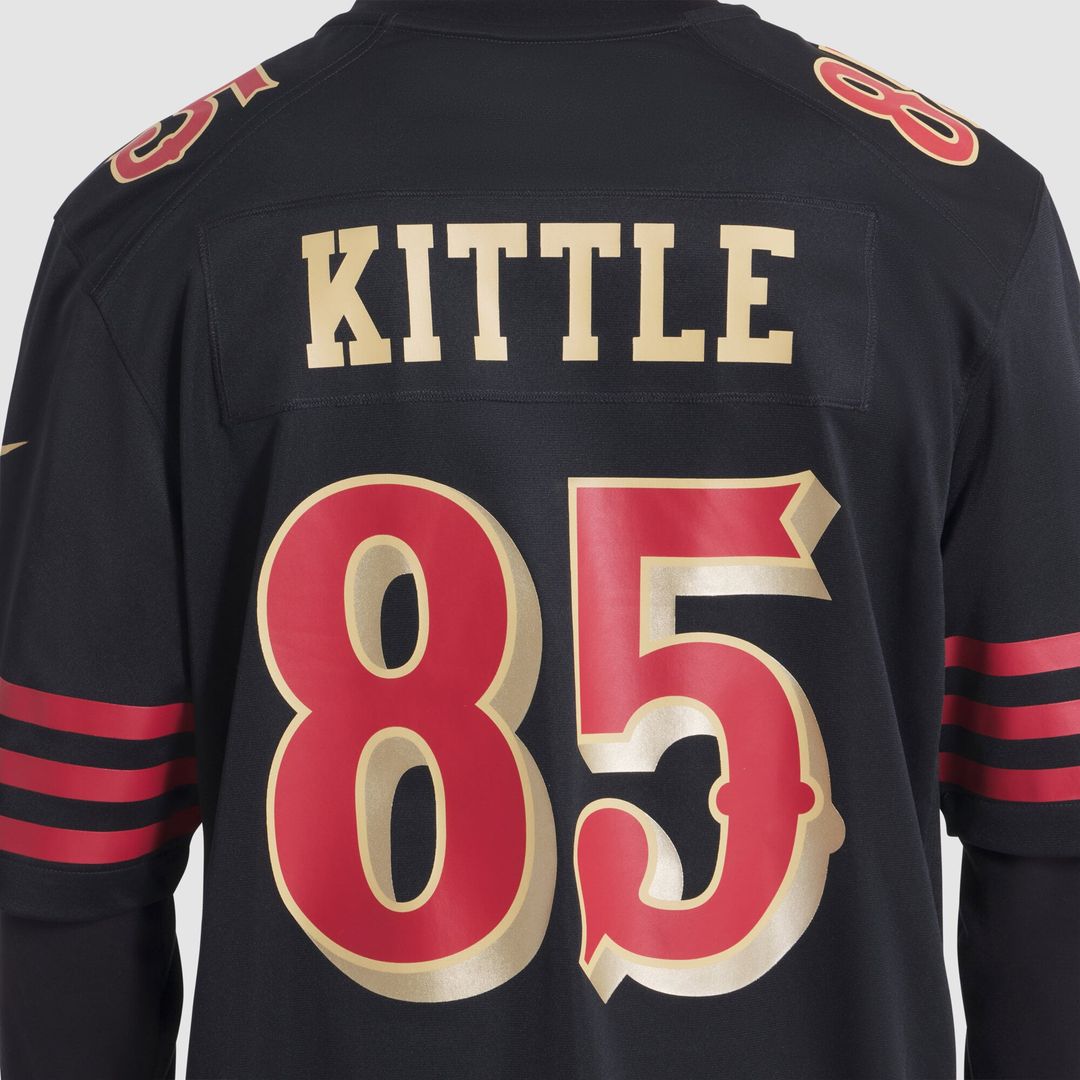 San Francisco 49ers George Kittle Nike Black Rivalries Collection Game Jersey