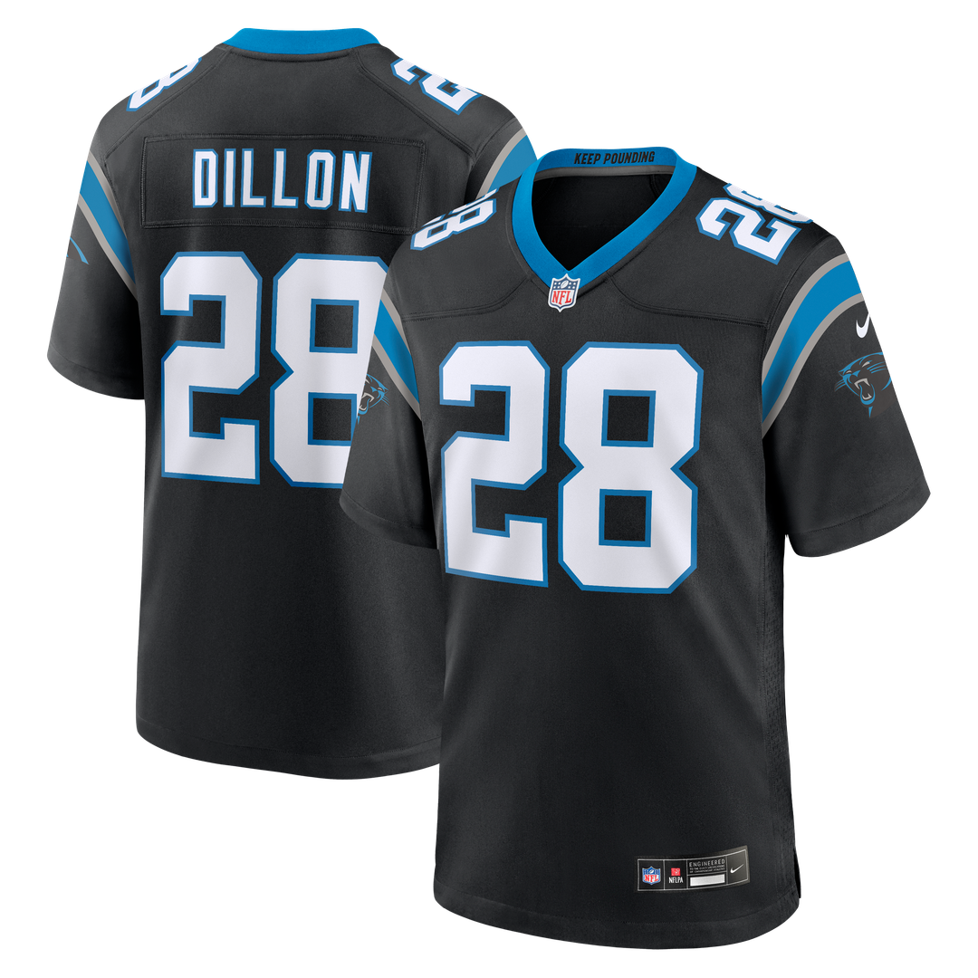 Carolina Panthers AJ Dillon Nike Black Team Game Jersey