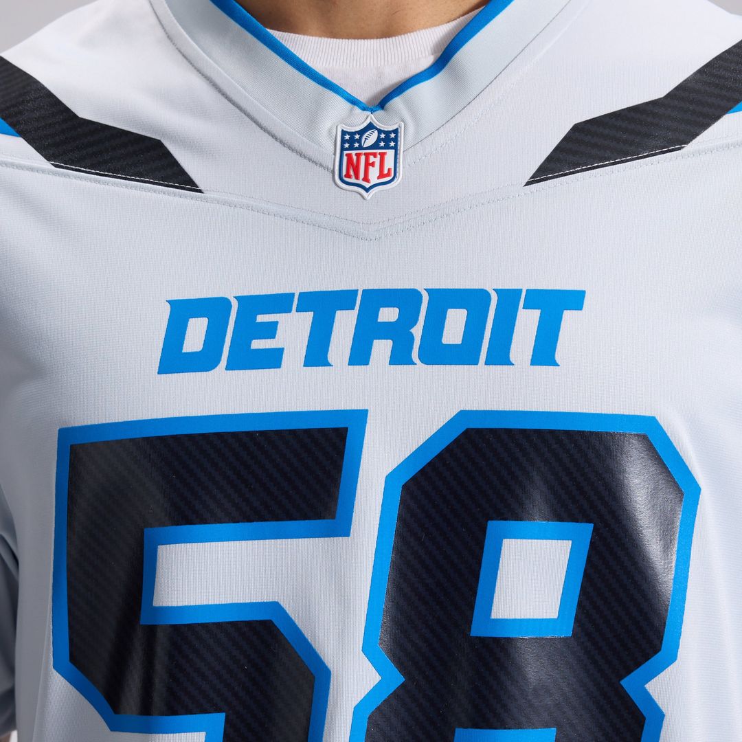Detroit Lions Penei Sewell Nike Silver 2026 Rivalries Collection Game Jersey