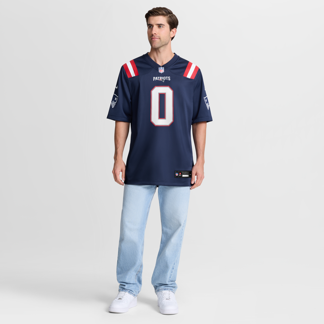 New England Patriots Christian Gonzalez Nike White Game Jersey