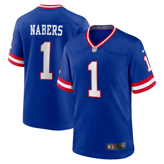 New York Giants Malik Nabers Nike Royal Game Player Jersey