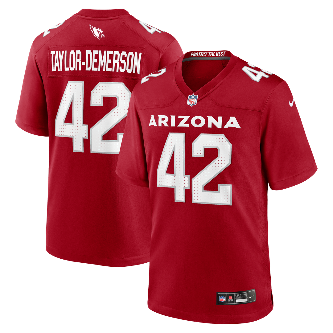 Arizona Cardinals Dadrion Taylor-Demerson Nike Cardinal Team Game Jersey