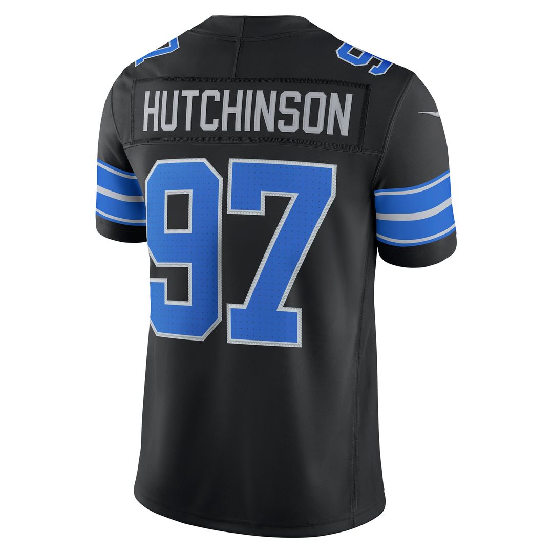 Detroit Lions Aidan Hutchinson Nike Black Alternate Vapor F.U.S.E. Stitched Limited Jersey