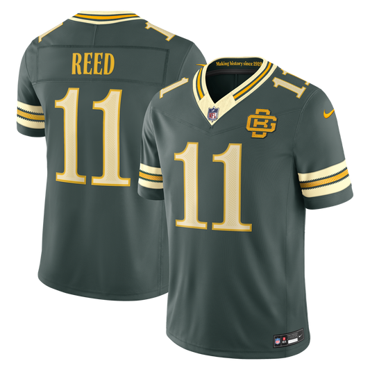 Green Bay Packers Jayden Reed Nike Green 2026 Rivalries Collection Stitched Limited Jersey