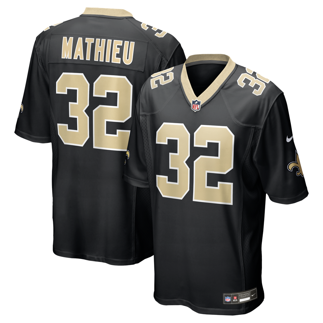 New Orleans Saints Tyrann Mathieu Nike Black Game Jersey