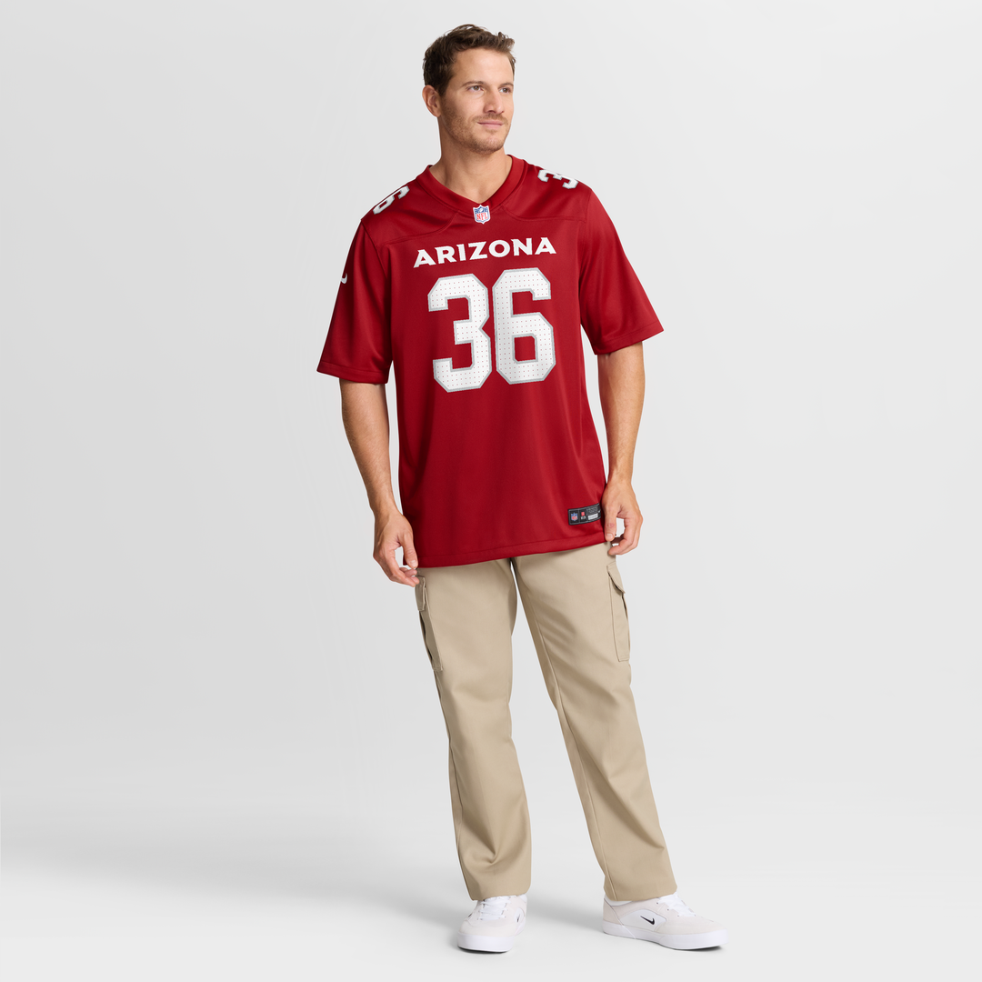 Arizona Cardinals Kitan Crawford Nike Cardinal Team Game Jersey
