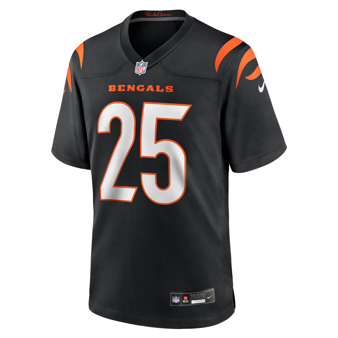 Cincinnati Bengals Tahj Brooks Nike Black Team Game Jersey
