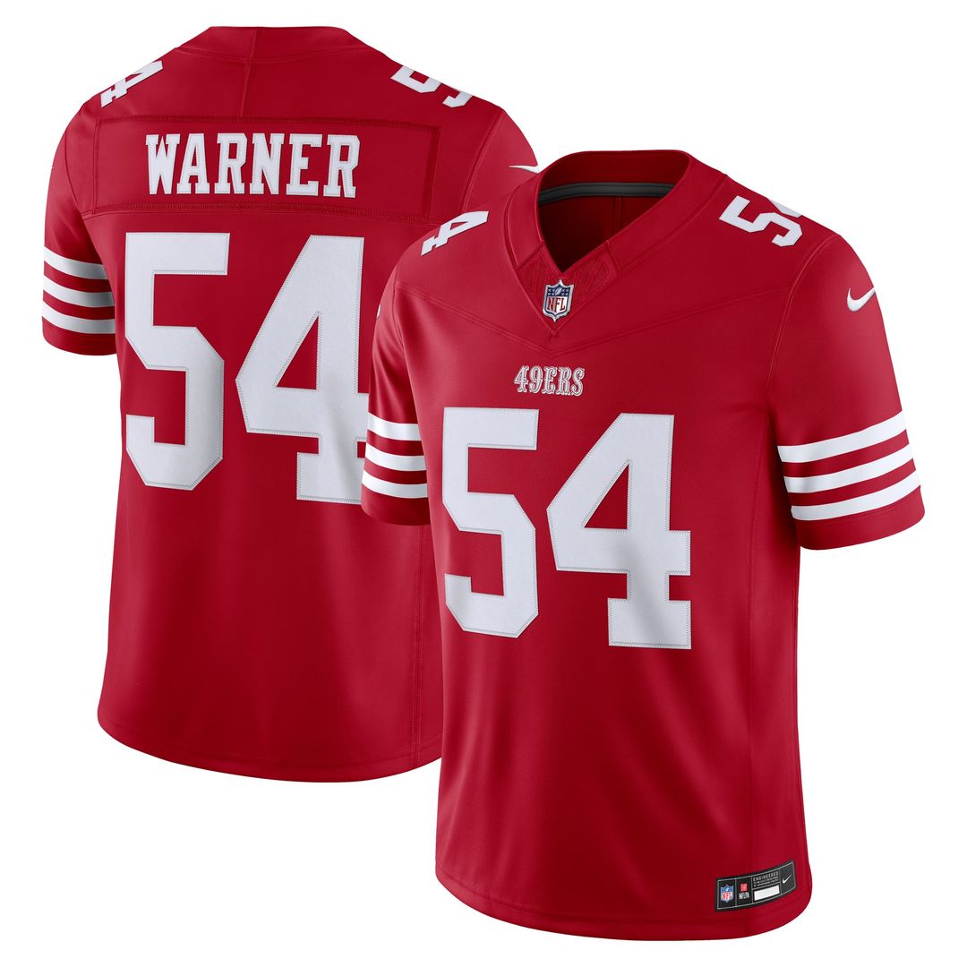 San Francisco 49ers Fred Warner Nike White Alternate Vapor F.U.S.E. Stitched Limited Jersey