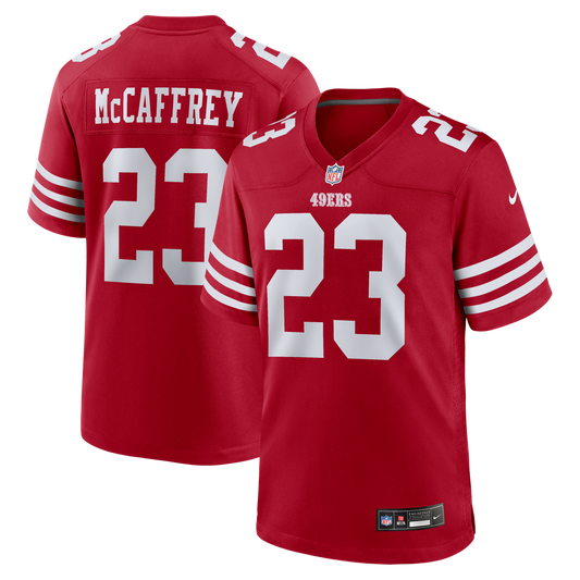 San Francisco 49ers Christian McCaffrey Nike Scarlet Game Player Jersey