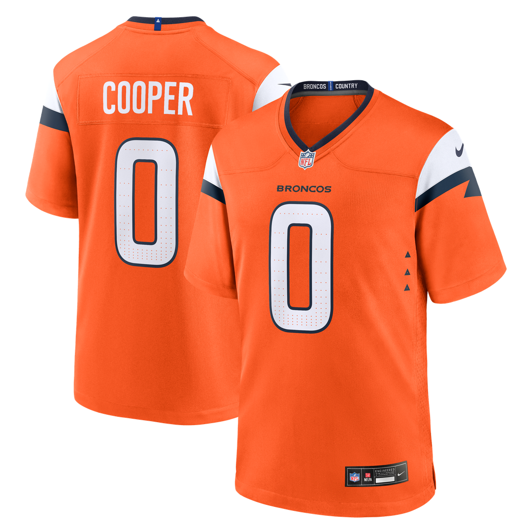 Denver Broncos Jonathon Cooper Nike Orange Team Game Jersey
