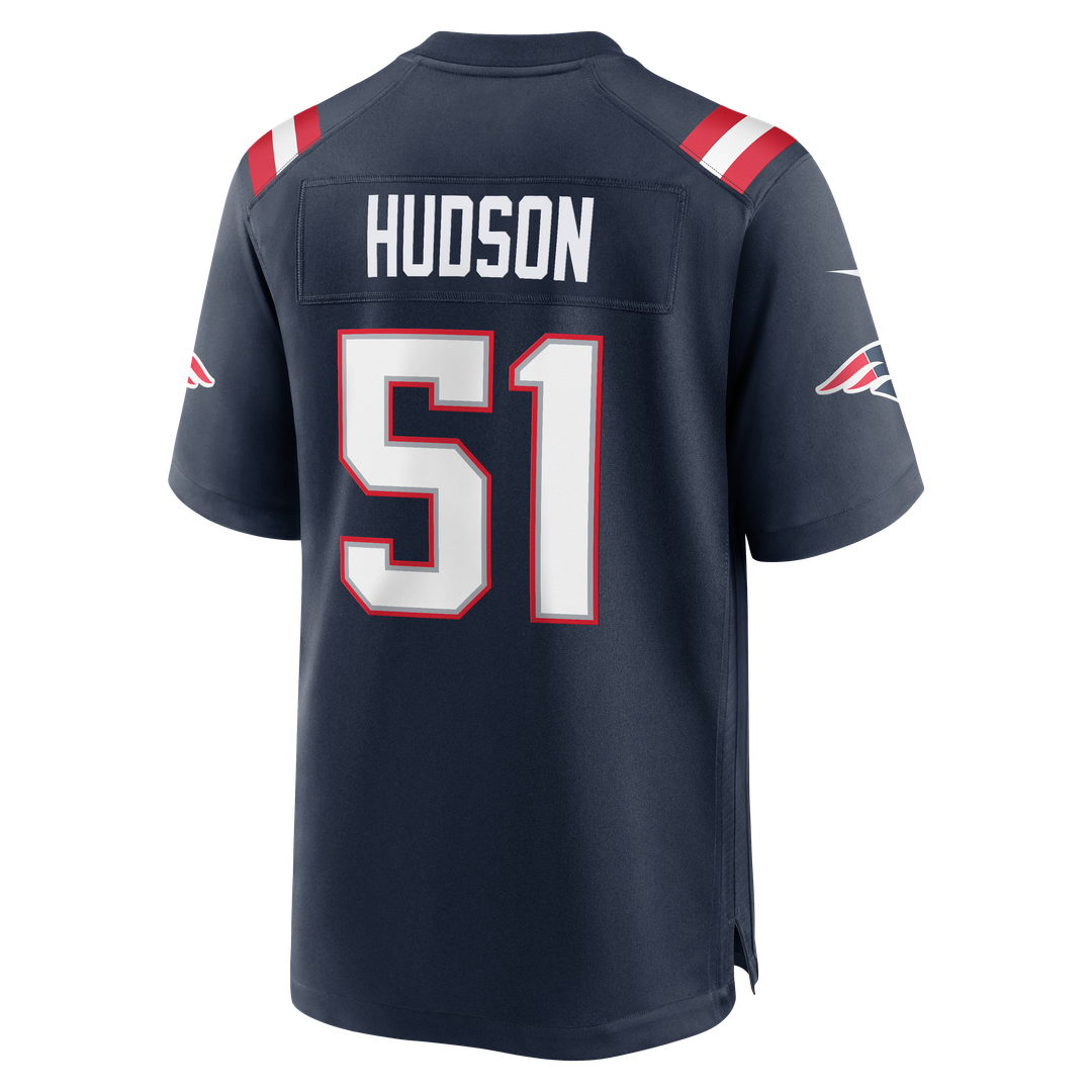 New England Patriots James Hudson Nike Navy Team Game Jersey