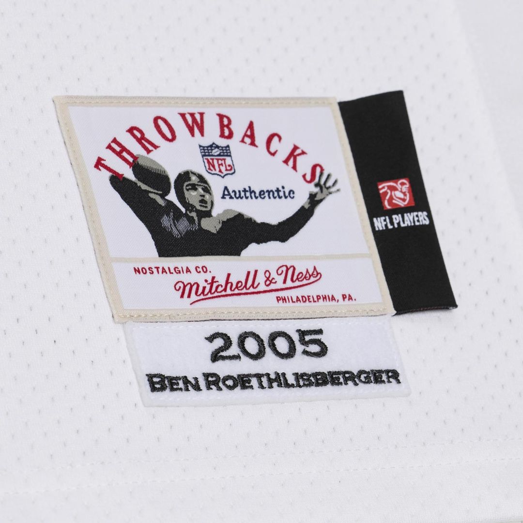 Pittsburgh Steelers Ben Roethlisberger Mitchell & Ness White 2005 Authentic Throwback Jersey