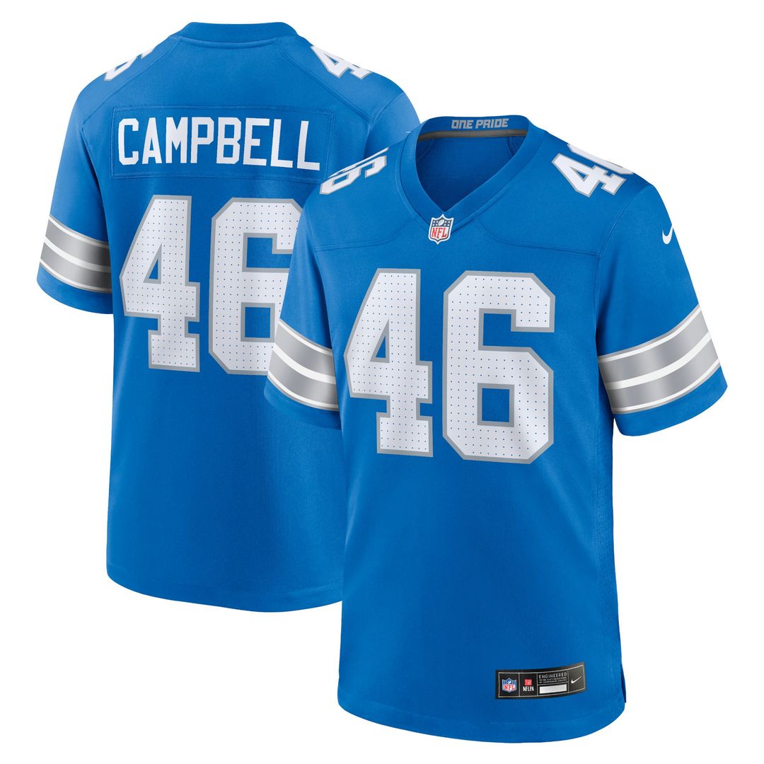 Detroit Lions Jack Campbell Nike Black 2nd Alternate Game Jersey
