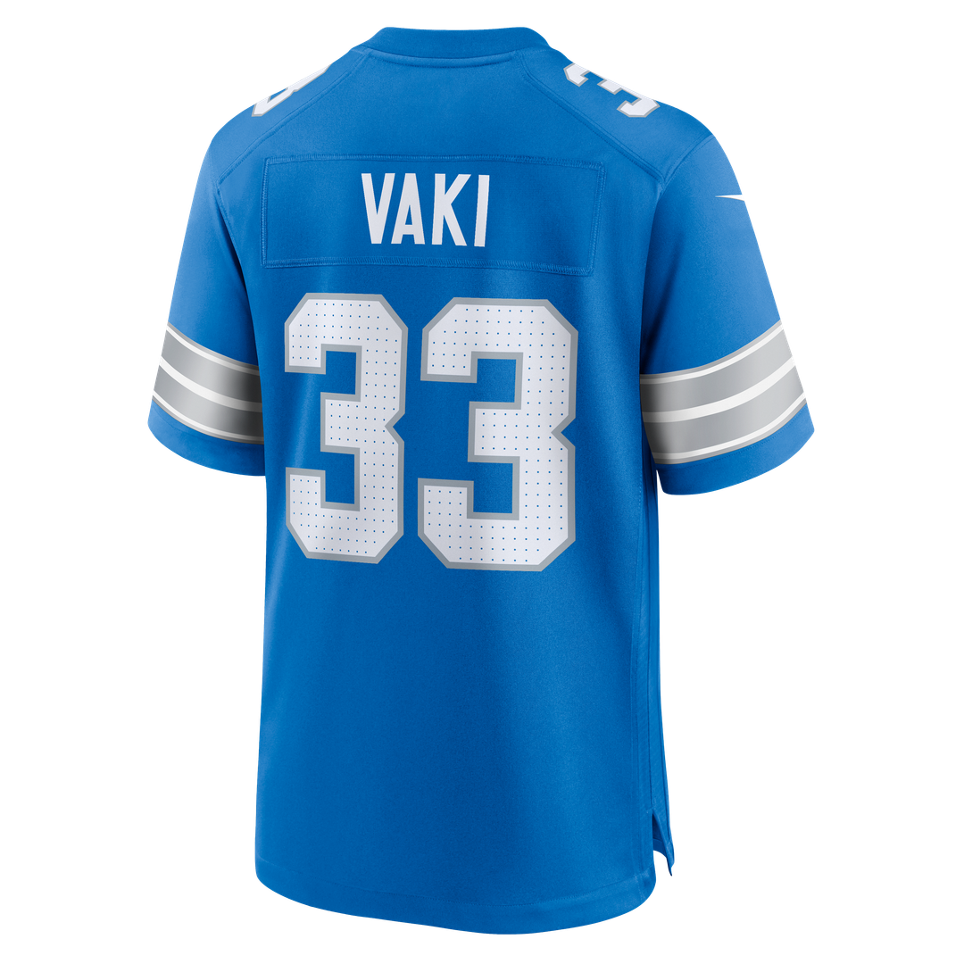 Detroit Lions Sione Vaki Nike Blue Team Game Jersey
