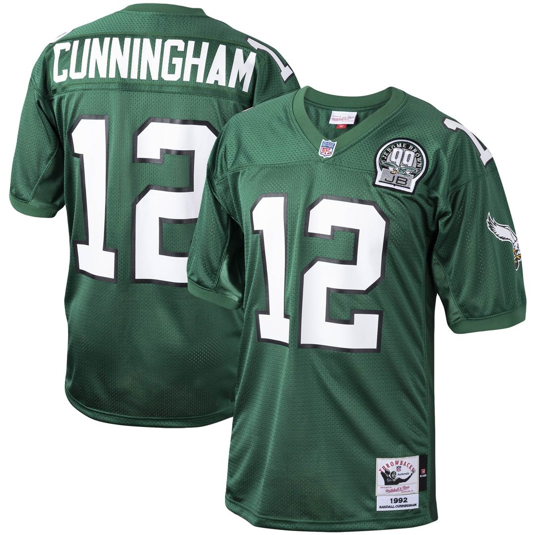 Philadelphia Eagles 1994 Randall Cunningham Mitchell & Ness White Authentic Throwback Retired Player Jersey