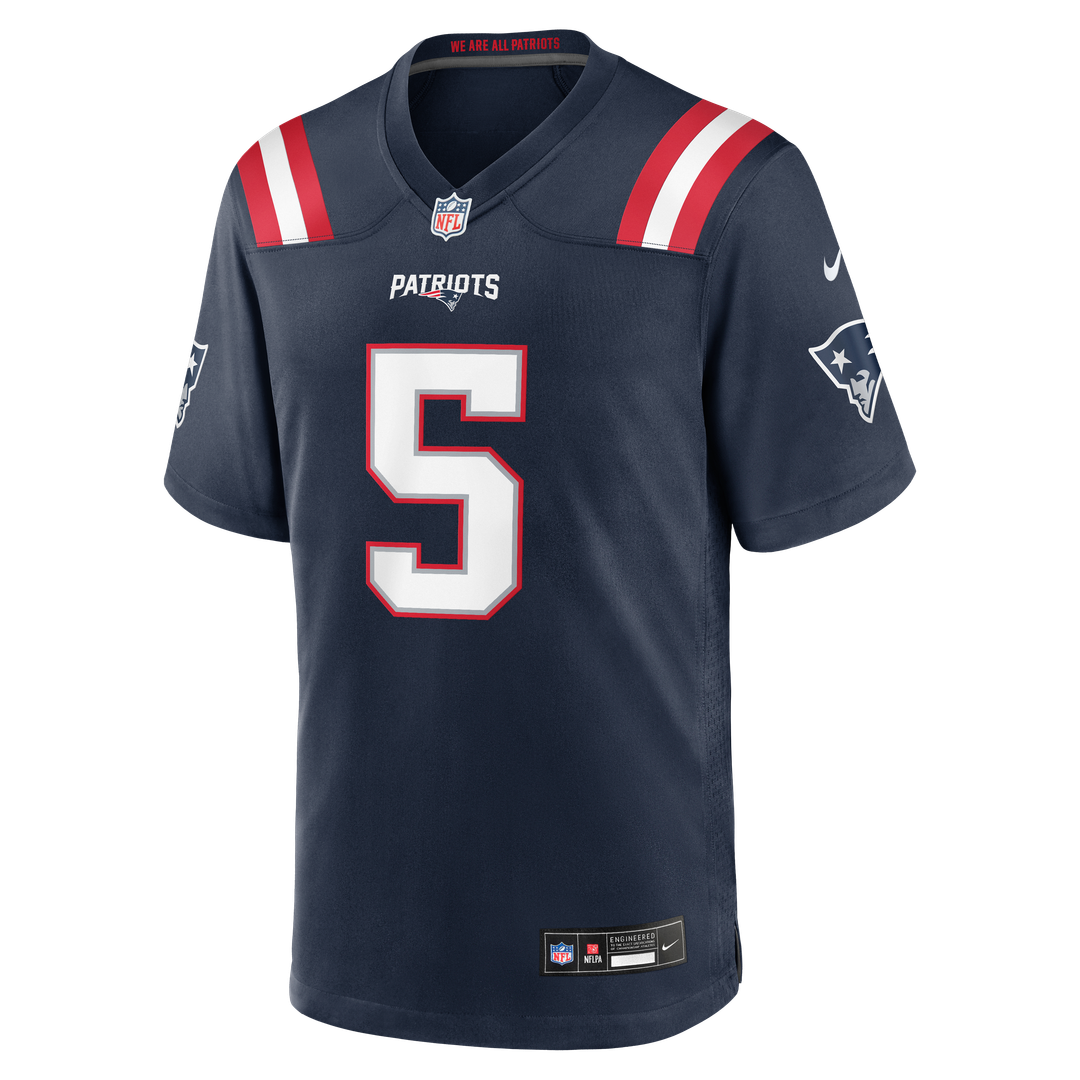 New England Patriots Dre'Mont Jones Nike Navy Team Game Jersey