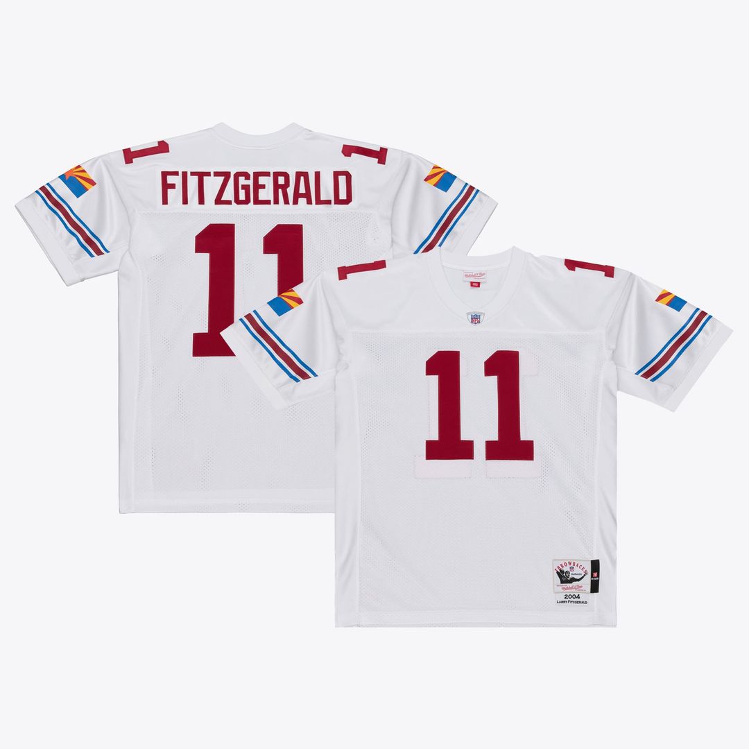 Arizona Cardinals Larry Fitzgerald Mitchell & Ness White Big & Tall 2004 Legacy Retired Player Jersey