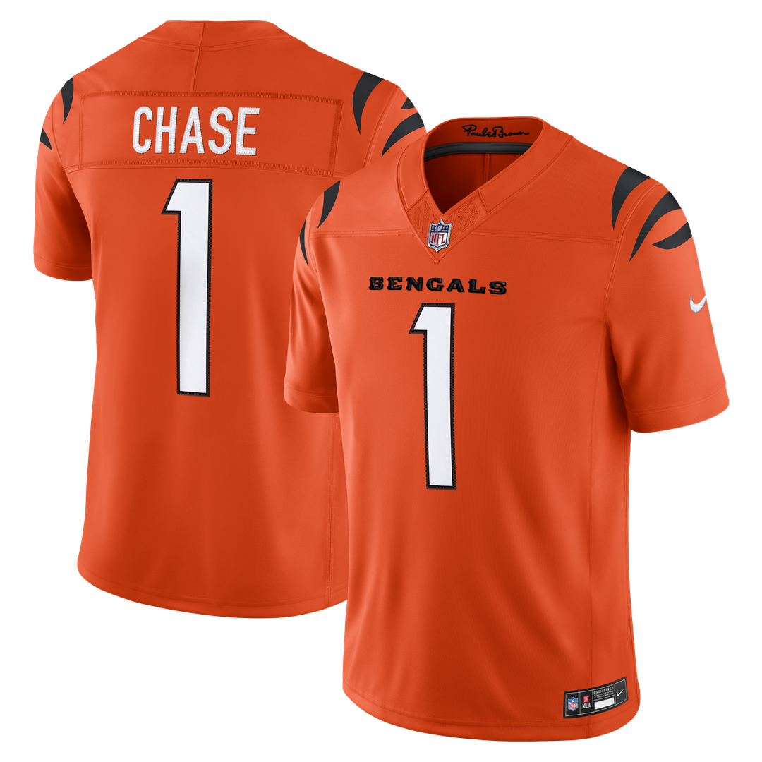 Cincinnati Bengals Ja'Marr Chase Nike Black Team Vapor F.U.S.E. Stitched Limited Jersey