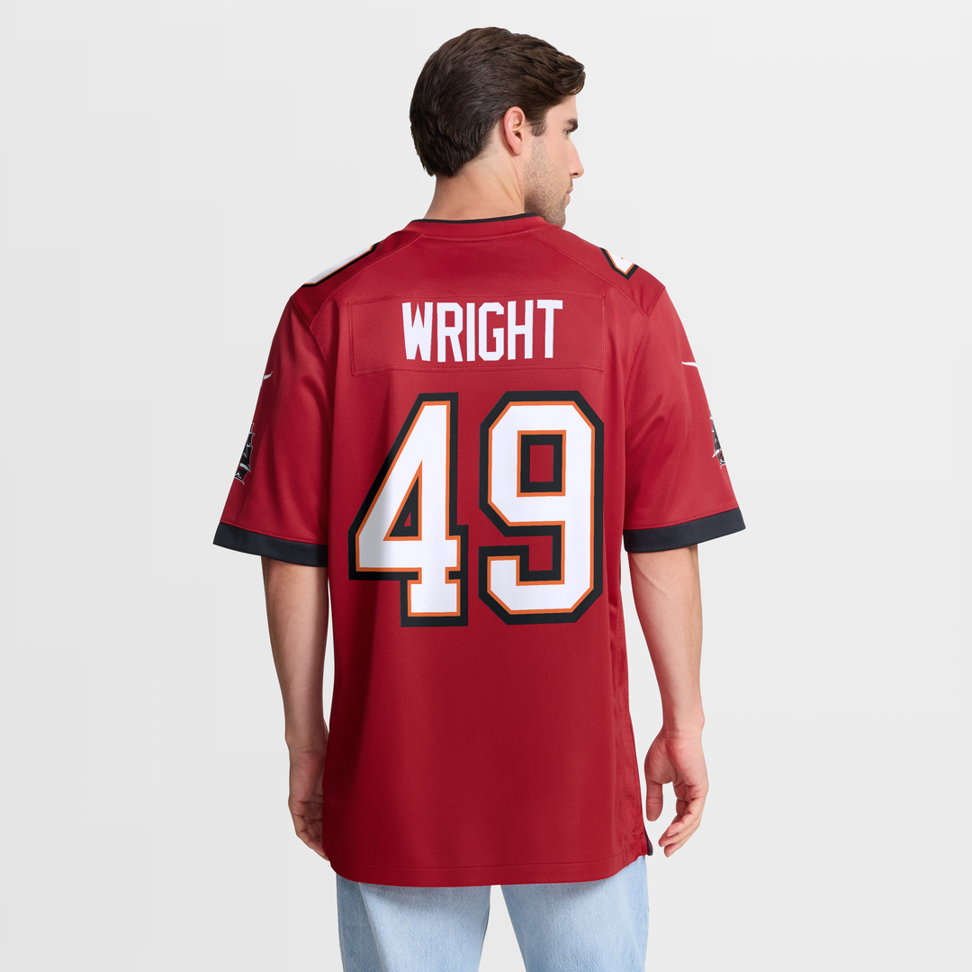 Tampa Bay Buccaneers Owen Wright Nike Red Team Game Jersey