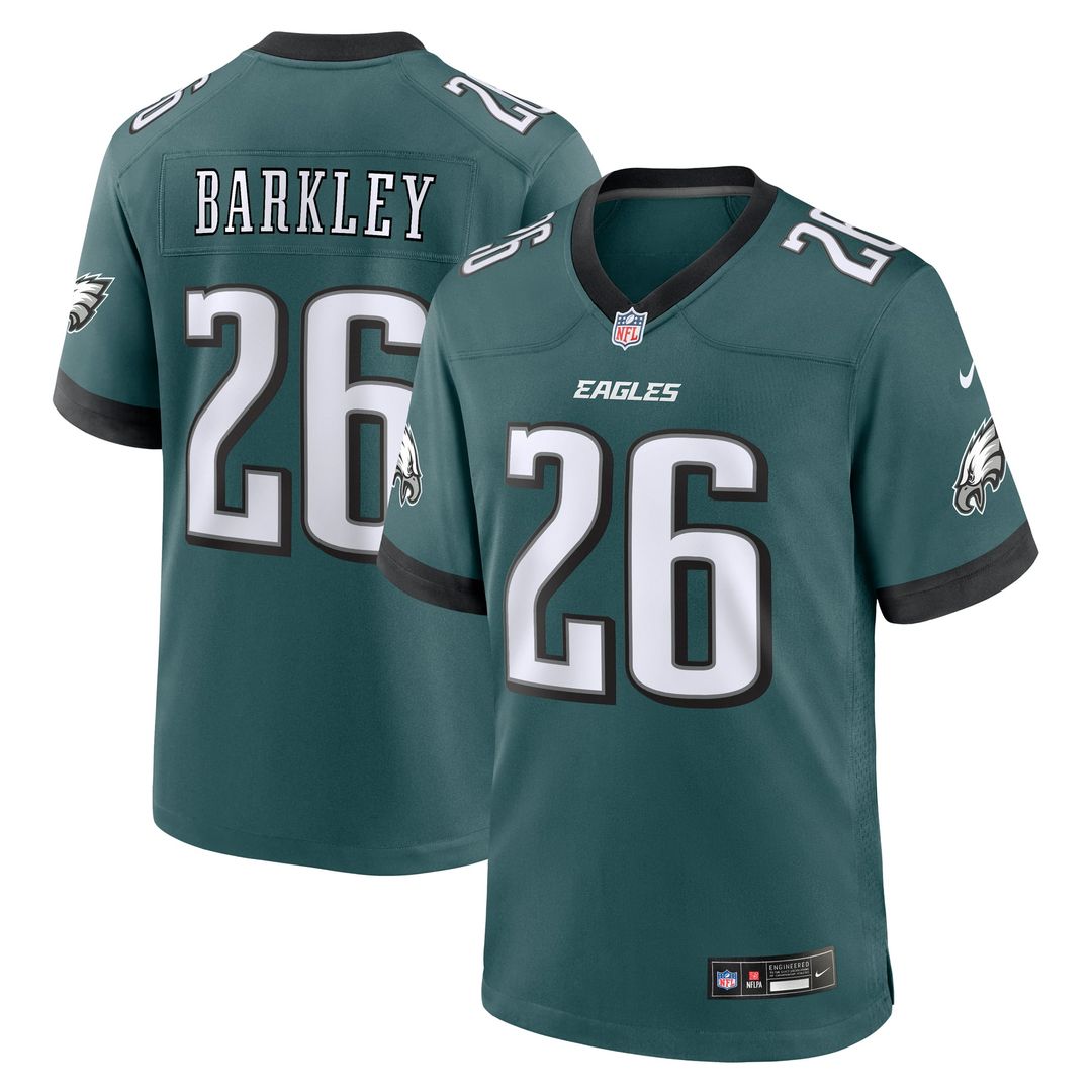 Philadelphia Eagles Saquon Barkley Nike Black Alternate Game Jersey