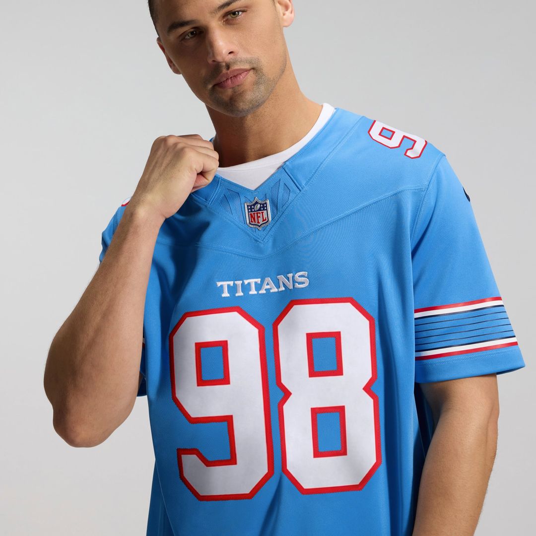 Tennessee Titans Jeffery Simmons Nike White Vapor F.U.S.E. Stitched Limited Jersey