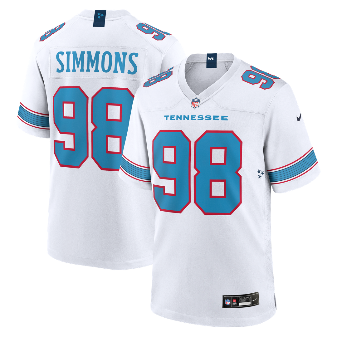 Tennessee Titans Jeffery Simmons Nike Light Blue Game Jersey