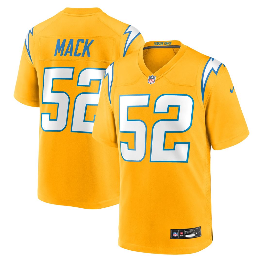 Los Angeles Chargers Khalil Mack Nike Navy Alternate Super Chargers Game Player Jersey