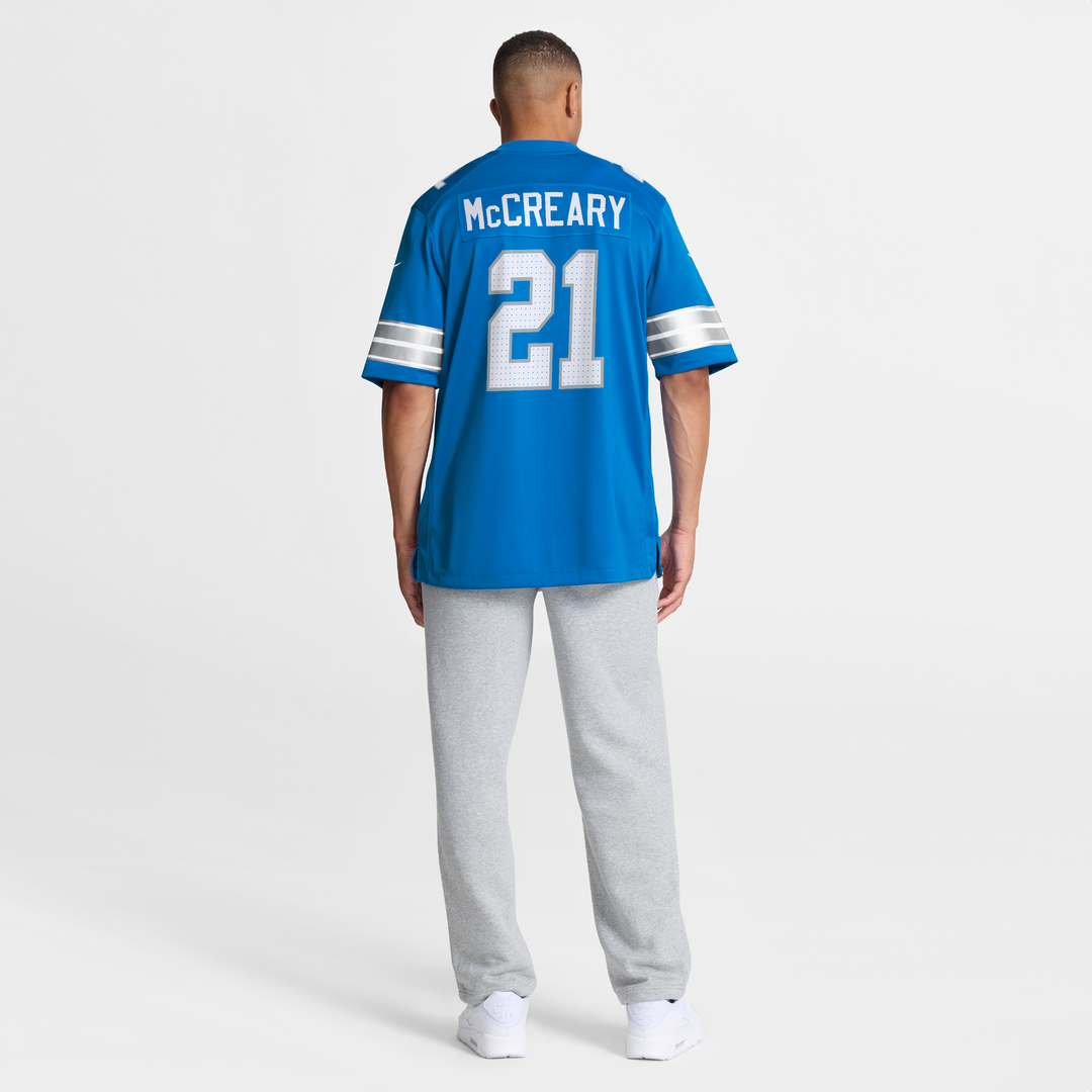 Detroit Lions Roger McCreary Nike Blue Team Game Jersey