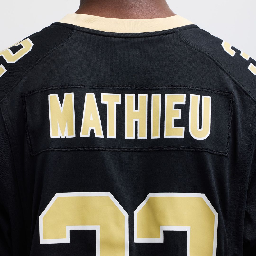 New Orleans Saints Tyrann Mathieu Nike Black Game Jersey