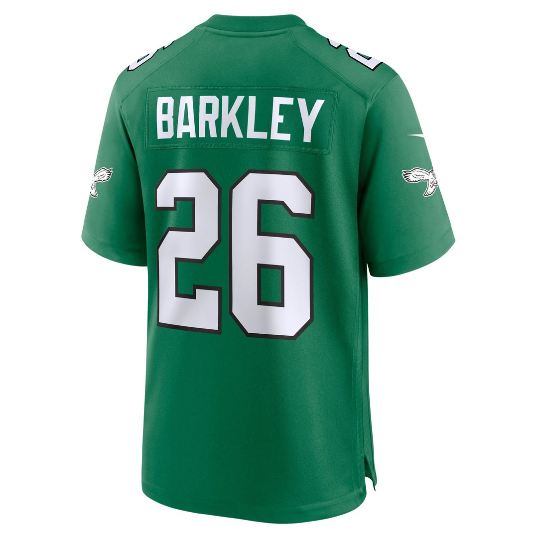 Philadelphia Eagles Saquon Barkley Nike White Game Jersey