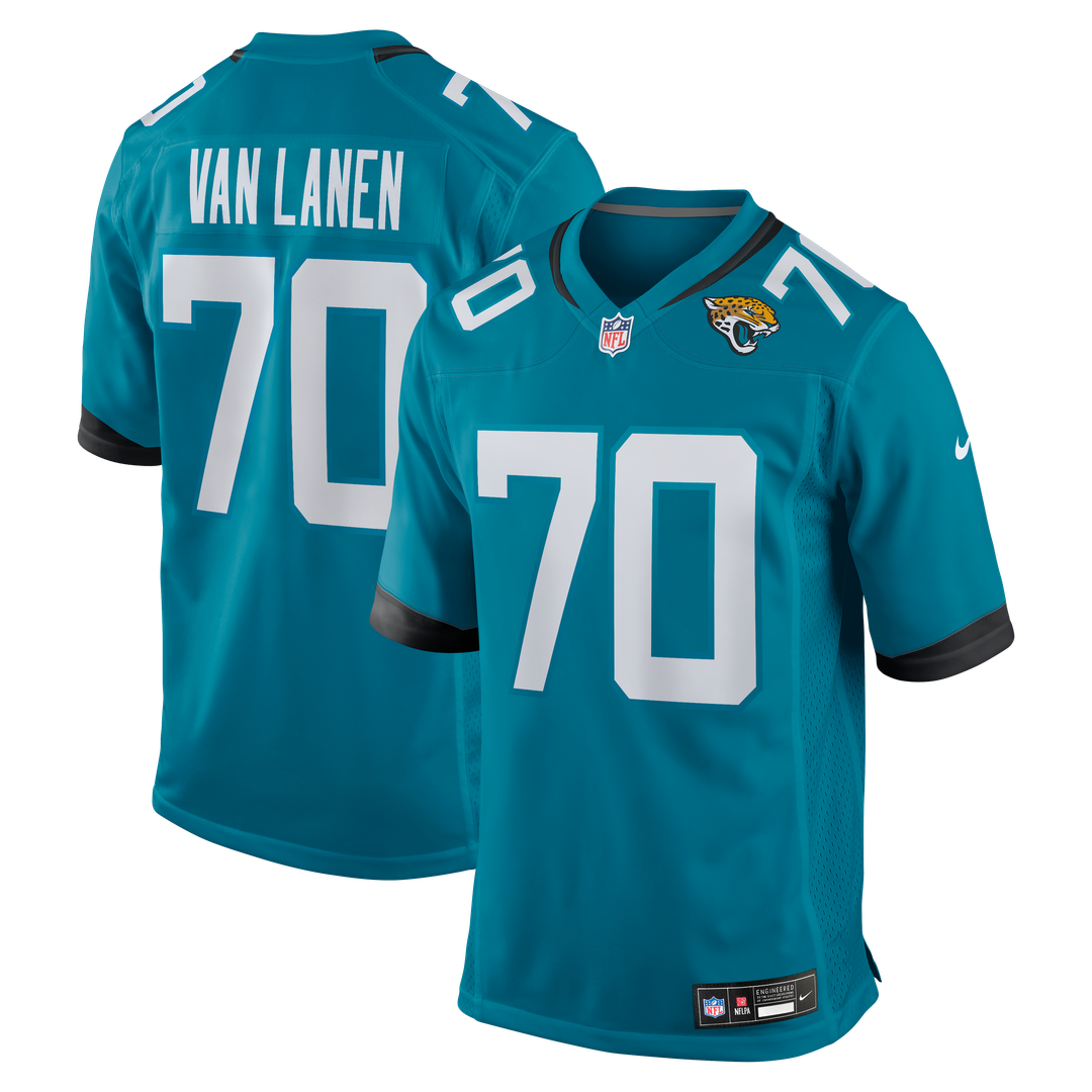Jacksonville Jaguars Cole Van Lanen Nike Teal Game Player Jersey