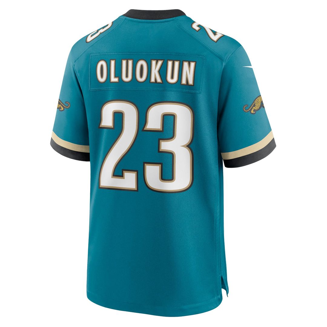 Jacksonville Jaguars Foye Oluokun Nike Teal Prowler Throwback Player Game Jersey