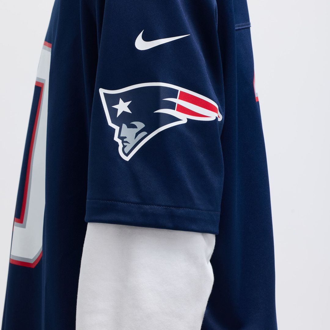 New England Patriots Drake Maye Nike White Player Game Jersey