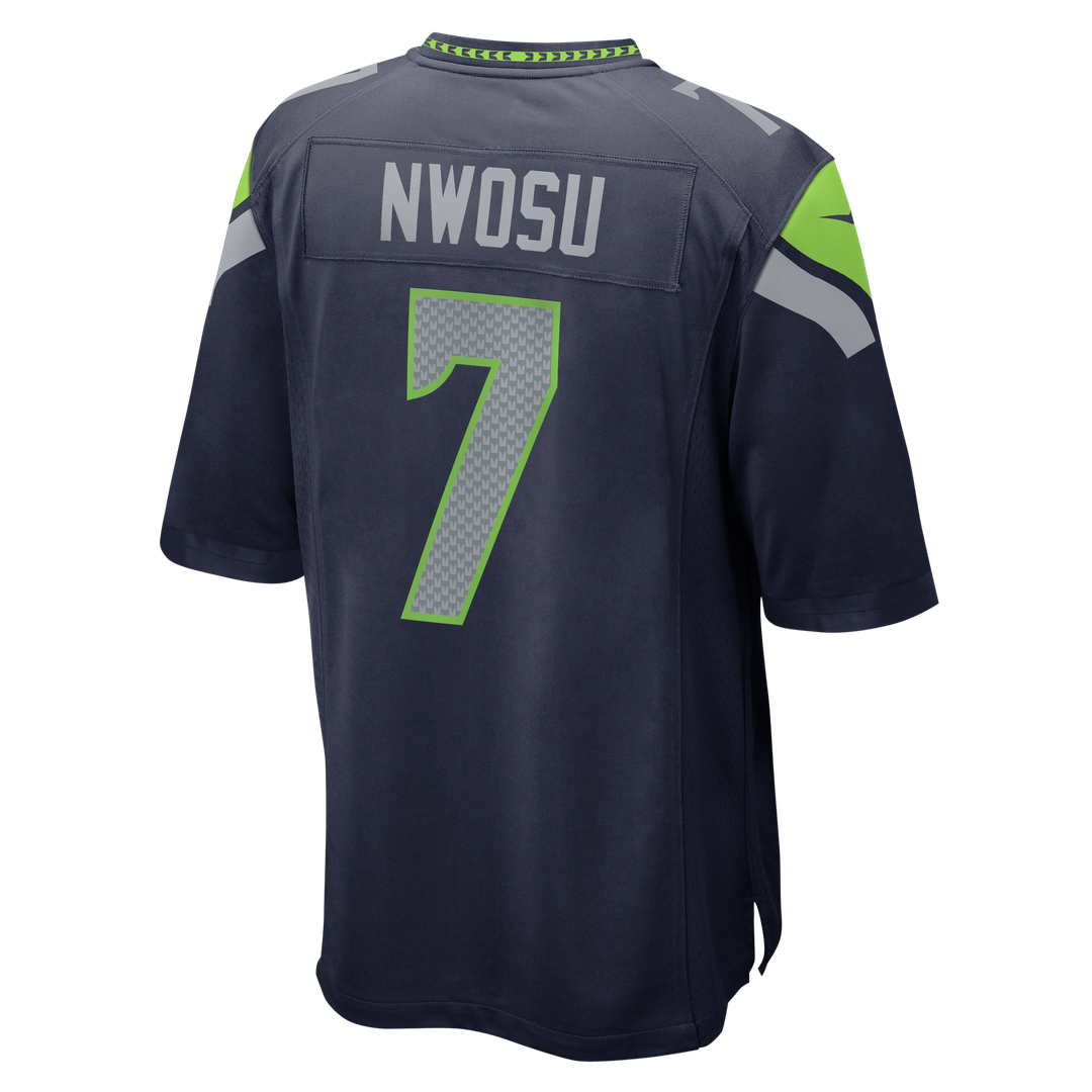 Seattle Seahawks Uchenna Nwosu Nike College Navy Team Game Jersey
