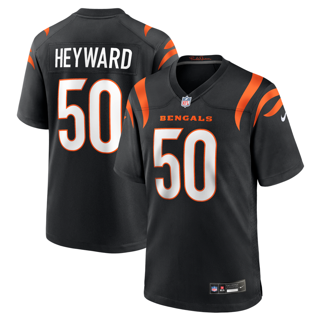 Cincinnati Bengals Shaka Heyward Nike Black Team Game Jersey