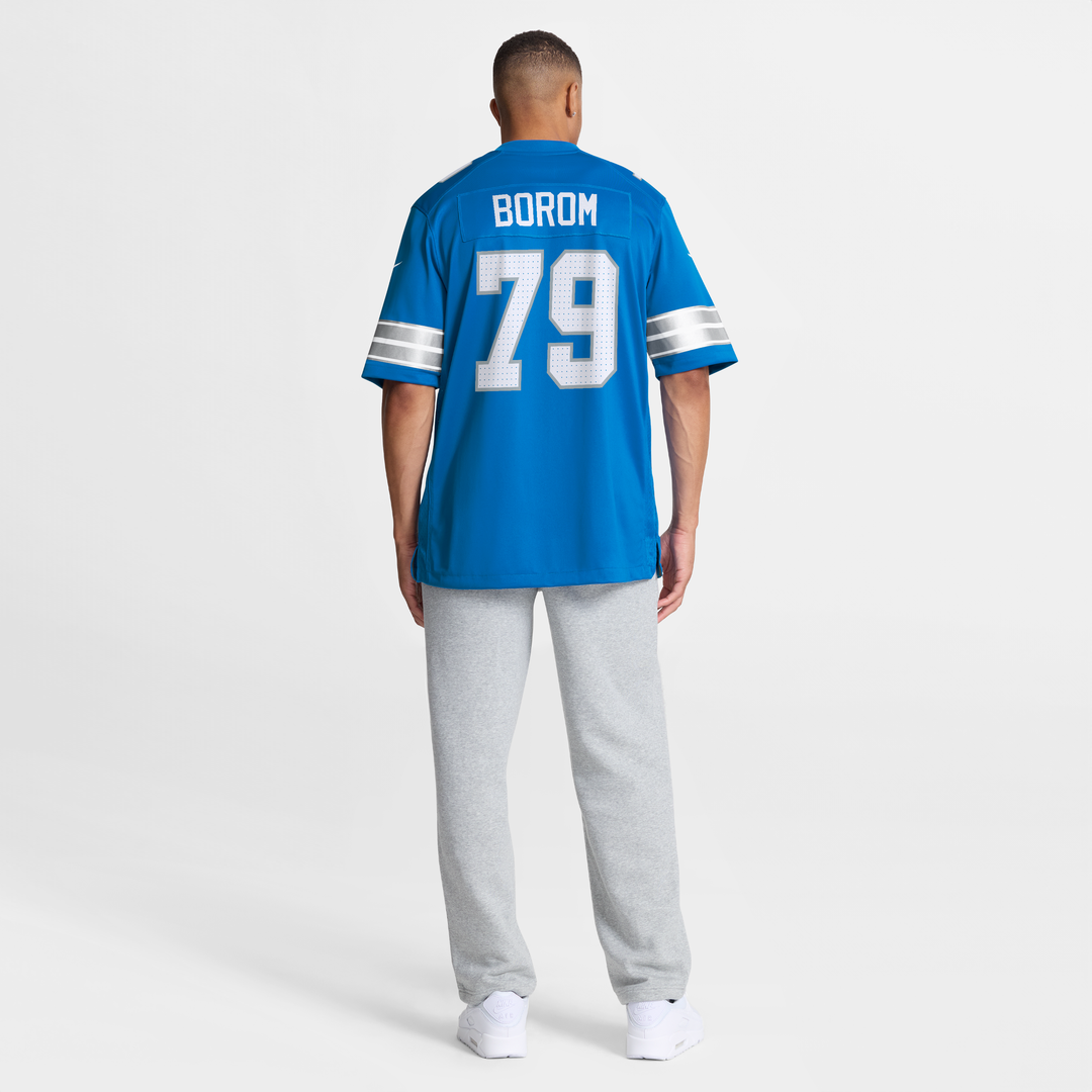 Detroit Lions Larry Borom Nike Blue Team Game Jersey