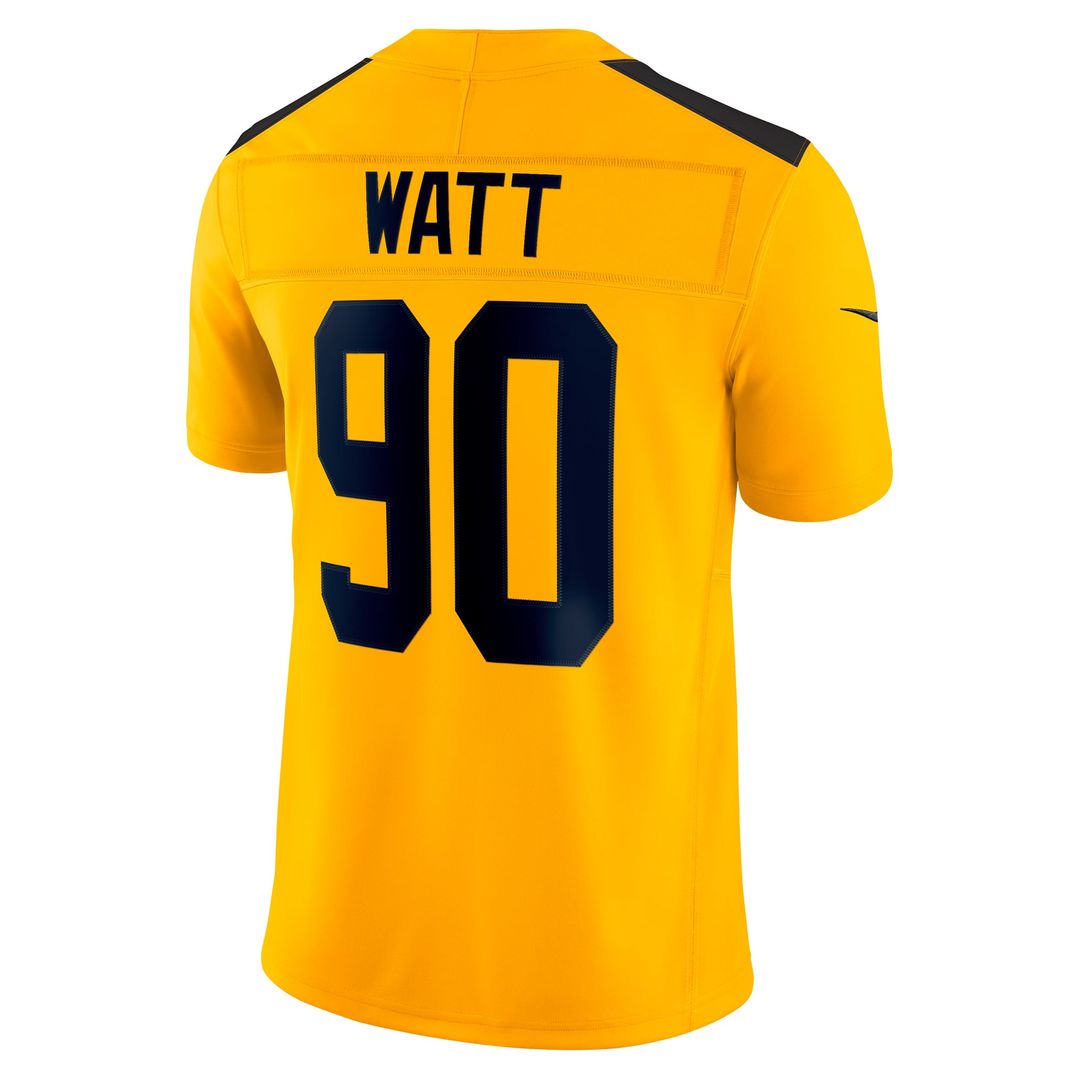 Pittsburgh Steelers T.J. Watt Nike Gold Alternate Vapor F.U.S.E. Limited Jersey