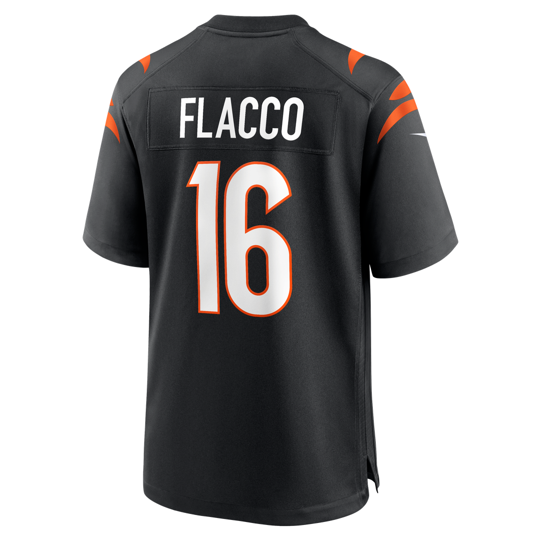 Cincinnati Bengals Joe Flacco Nike Black Team Game Jersey